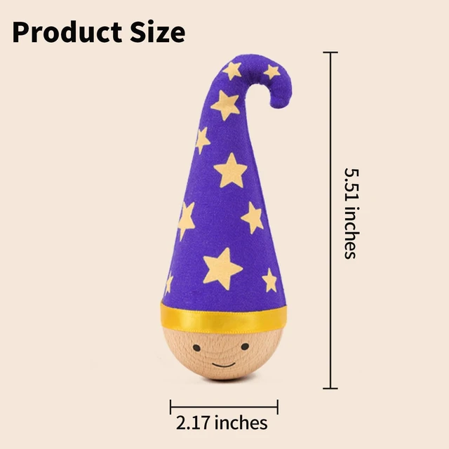 Alt view image 7 of 7 - Solid Wood Wobbler Cat Toy with Catnip for Cats,Natural Style | Cat Punching Bag,360° irregular motion,noiseless physical drive, hardwood construction, rounded finish,interactive toys