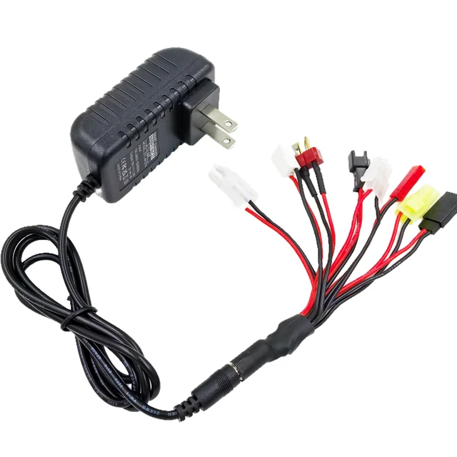Alt view image 2 of 6 - NiMH NiCd Battery Charger Universal RC Battery Charger for (2-10S) 4.8V 7.2V 8.4V 9.6V, RC Car Charger for Traxxas Battery Pack 2.4V-12V,AC-DC Plug Charger, Airsoft Battery Packs