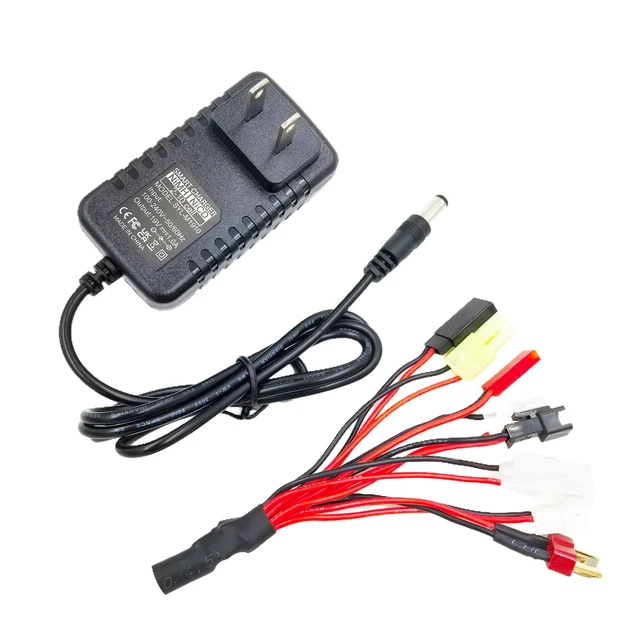 Alt view image 3 of 6 - NiMH NiCd Battery Charger Universal RC Battery Charger for (2-10S) 4.8V 7.2V 8.4V 9.6V, RC Car Charger for Traxxas Battery Pack 2.4V-12V,AC-DC Plug Charger, Airsoft Battery Packs