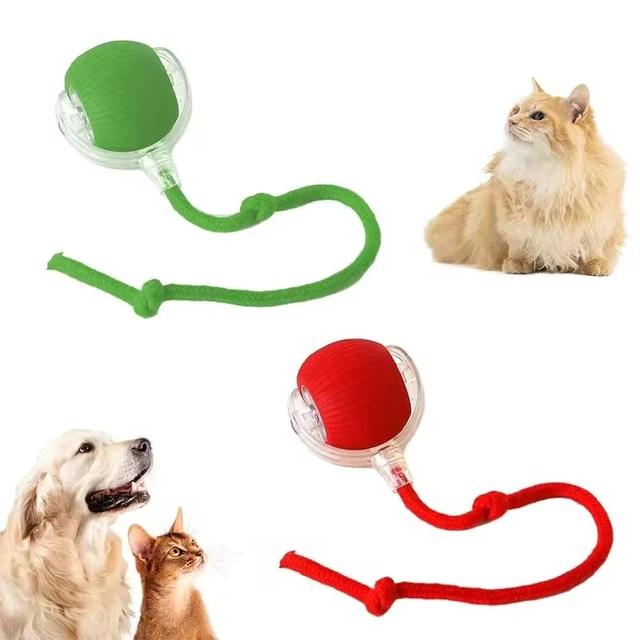 Alt view image 6 of 7 - 2025 Interactive Cat Toys for Indoor Cats - Toys Ball with Tail, Realistic Bird Chirping, Smart Obstacle Avoidance and Auto Restart,Cat Puzzle Toys for Bored Indoor Adult Cats and Dog (RED)