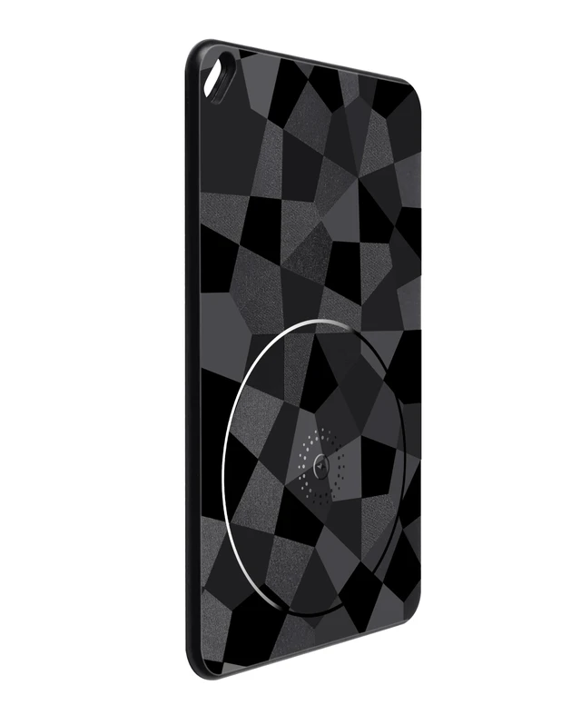 Alt view image 3 of 5 - Ultra-Thin Smart Tracking Card, iOS and Android Compatible, Bluetooth Wireless Rechargeable, Water Resistant, Wallet Finder with Geometric Black Design