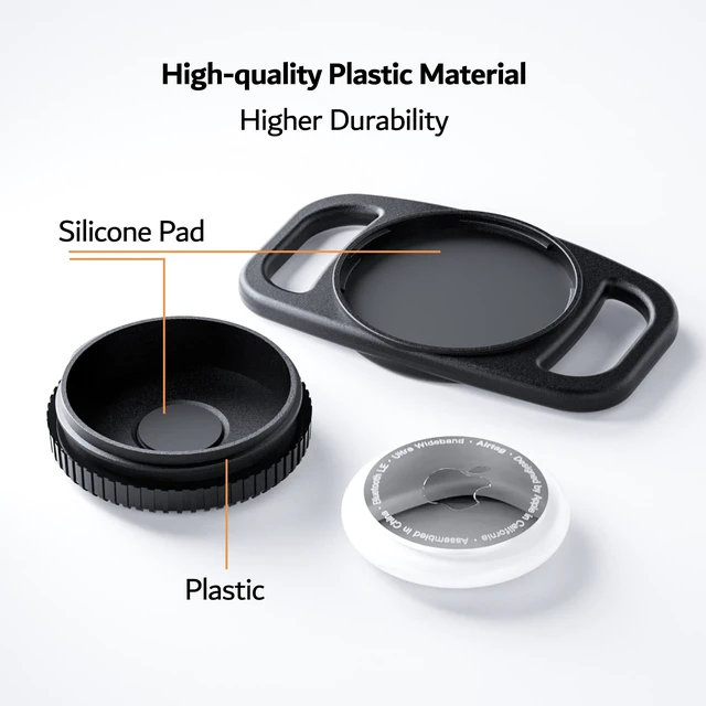 Alt view image 4 of 6 - Apple AirTag Dog Collar Holder, Waterproof Pet Tracker Case, 2 Pack | Secure AirTag holder helps track dogs and cats, with waterproof protection, rotating lid and fits 5/8"-1" collars