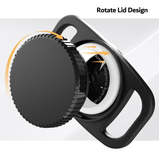Alt view image 5 of 6 - Apple AirTag Dog Collar Holder, Waterproof Pet Tracker Case, 2 Pack | Secure AirTag holder helps track dogs and cats, with waterproof protection, rotating lid and fits 5/8"-1" collars