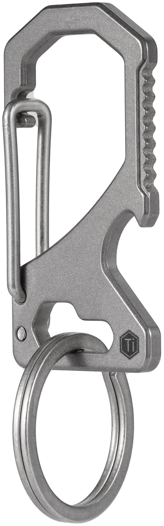Main image of Titanium Carabiner Clip with Quick Release Key Holder | Anti Lost, 2 inch Key Organizer Heavy Duty, Secure Attachment, Compact Accessory for Daily Carry (with Bottle Opener)