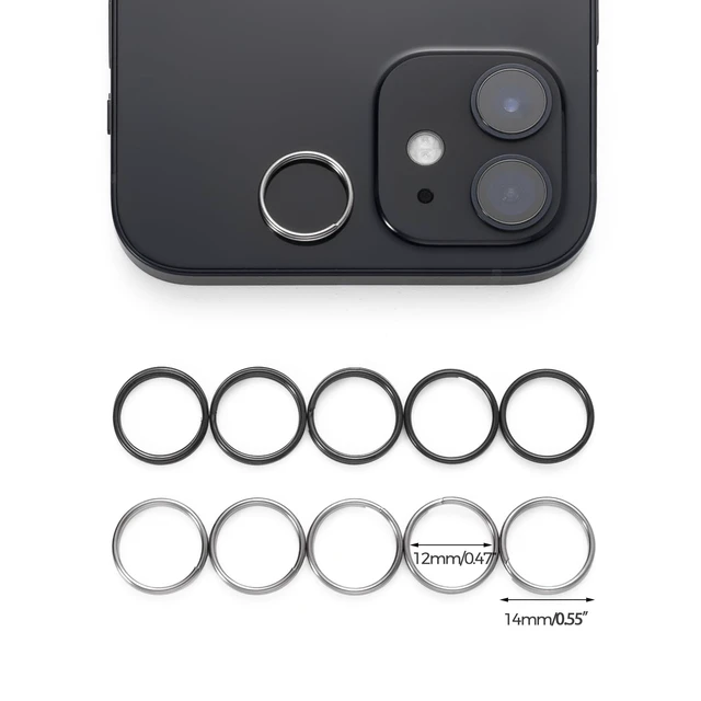 Alt view image 2 of 6 - TC4 Titanium Small Split Key Rings, Jump Rings for Keys Jewelry DIY | Titanium Rustproof and Durable, Anti-deform