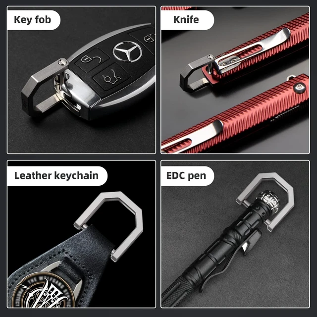 Alt view image 7 of 7 - Titanium Keychain D-Ring Screw Lock Car Key Holder for Men Women, Lightweight Shackle for Home & Auto Keys (S-PVD Black)