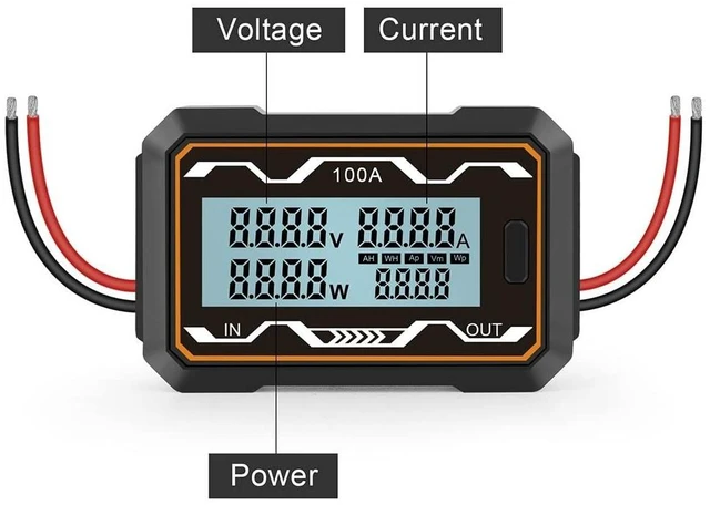 Alt view image 3 of 7 - RC 200A Watt Meter Power Analyzer High Precision 200A Power Analyzer Battery Tester LCD Electric Analyzer Voltmeter Ammeter(200A)
