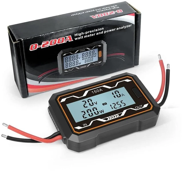 Alt view image 5 of 7 - RC 200A Watt Meter Power Analyzer High Precision 200A Power Analyzer Battery Tester LCD Electric Analyzer Voltmeter Ammeter(200A)