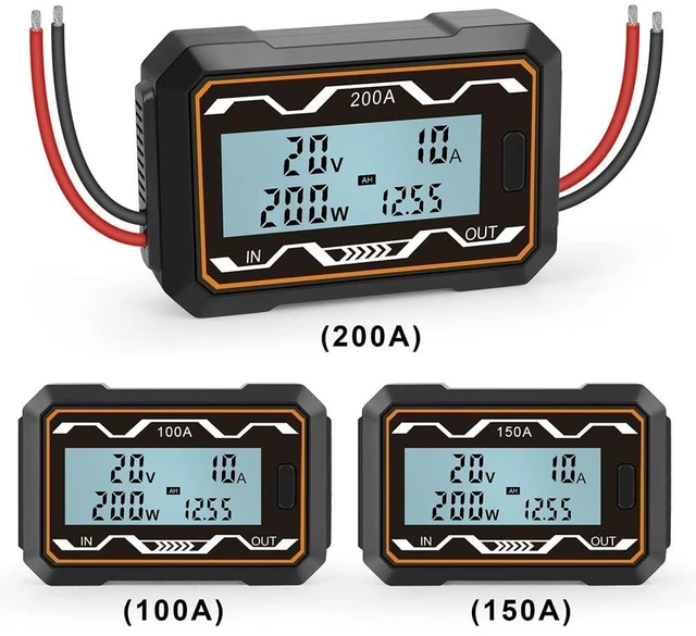 Alt view image 7 of 7 - RC 200A Watt Meter Power Analyzer High Precision 200A Power Analyzer Battery Tester LCD Electric Analyzer Voltmeter Ammeter(200A)