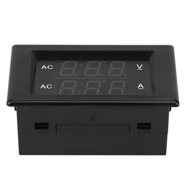 Alt view image 5 of 7 - Volt Amp Meter, AC 500V 100A Digital Voltmeter Ammeter Panel, 0.39 Inches LED 2in1 Multimeter, 2-Wire Voltage Amperage Tester Gauge with Current Transformer