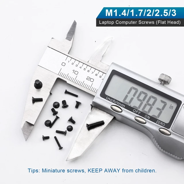Alt view image 4 of 7 - 720pcs Laptop Notebook Computer Carbon Steel Screws Kit Set, Flat Head Phillips Screw Assortments, M1.4/1.7/2/2.5/3 Countersunk ssd Screws Accessories for SSD Toshiba DELL Sony Samsung