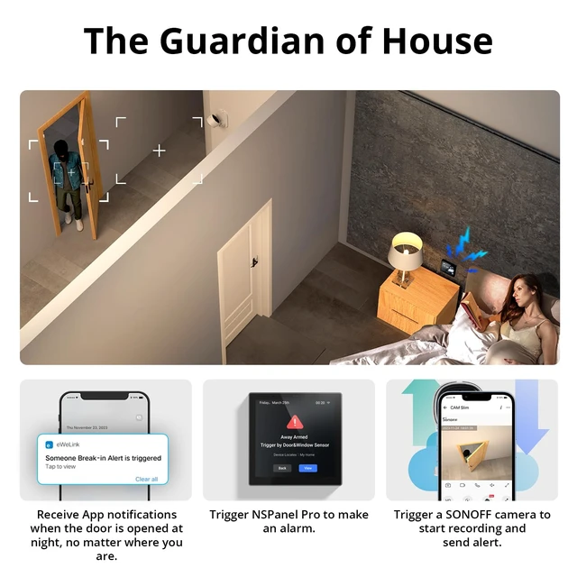 Alt view image 5 of 7 - SNZB-04PR1 Zigbee Door and Window Sensor | contact sensor, open/close monitoring, home security, tamper proof, automation, work with Home Assistant, SmartThings, Alexa