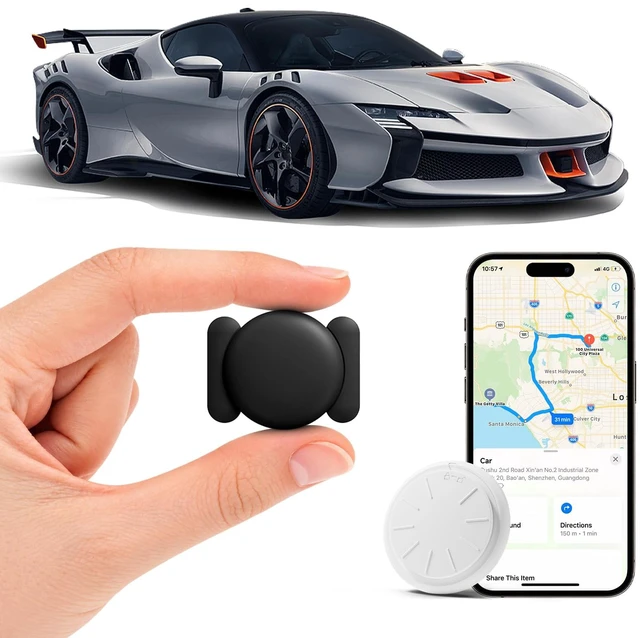 Main image of GPS Tracker for Vehicles, 1PCS Real Time Tracker Device for Vehicles, No Monthly Fee Car Tracker,Work with Find My (iOS Only), 360 Days of Battery Life,Super Magnetic,Waterproof and Drop-Proof, Black