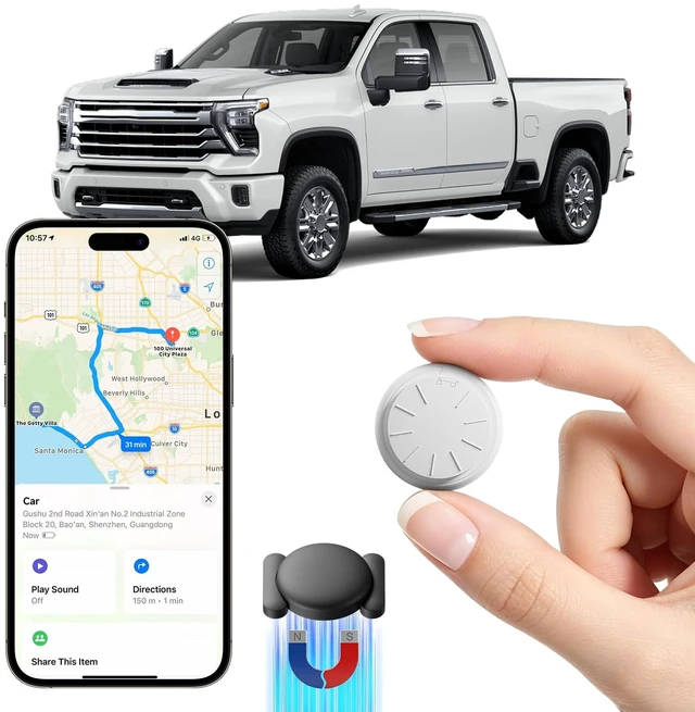 Main image of GPS Tracker for Vehicles, 1PCS Real Time Tracker Device for Vehicles, No Monthly Fee Car Tracker Work with Find My (iOS Only), MINI Vehicle Tracker, Super Magnetic, Waterproof and Drop-Proof