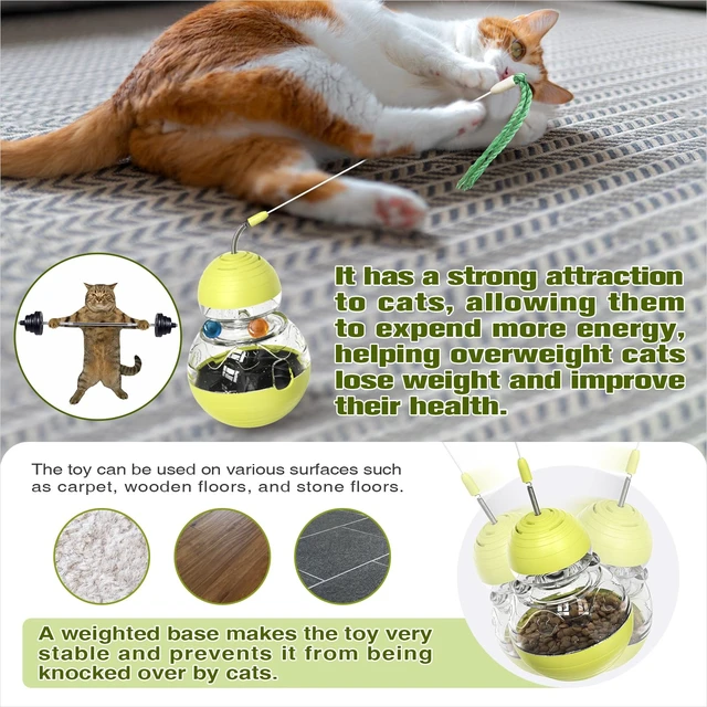 Alt view image 6 of 6 - Cat Toy for Indoor Cats Enrichment Kitten Wobble Treat Dispenser Ball | Channels restless days plus 3 a.m. zoomies into rewarding hunt action, easing boredom while pacing snacks, keeping paws busy!