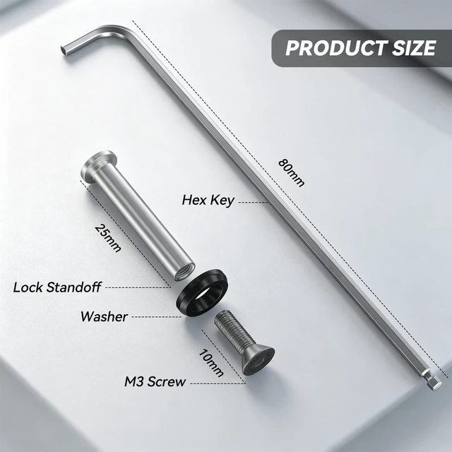 Alt view image 5 of 6 - PC Fan Screws for 25mm Fans, 20PCS Fan-Safe Lock Screw Kit | Stainless Steel M3 Screw & Lock Standoff with Aluminum Washer, Zero-Damage Case Fan Screws for 25mm PC Cooling Fans Mounting