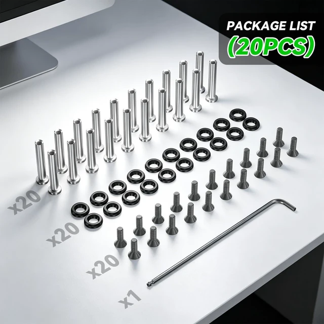 Alt view image 6 of 6 - PC Fan Screws for 25mm Fans, 20PCS Fan-Safe Lock Screw Kit | Stainless Steel M3 Screw & Lock Standoff with Aluminum Washer, Zero-Damage Case Fan Screws for 25mm PC Cooling Fans Mounting