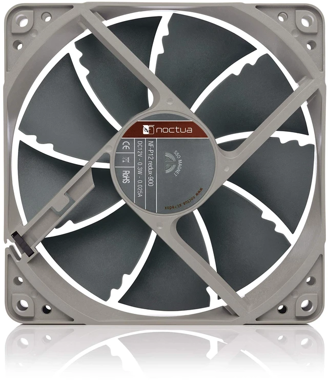 Alt view image 3 of 6 - NF-P12 redux-900, Quiet Fan 120mm | High Airflow, Low Noise, 25mm Thick Fan for PC and Electronics Cooling Streamlined Package Low Speed 900rpm 3-Pin