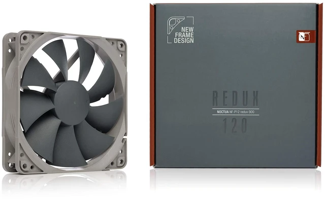Alt view image 4 of 6 - NF-P12 redux-900, Quiet Fan 120mm | High Airflow, Low Noise, 25mm Thick Fan for PC and Electronics Cooling Streamlined Package Low Speed 900rpm 3-Pin