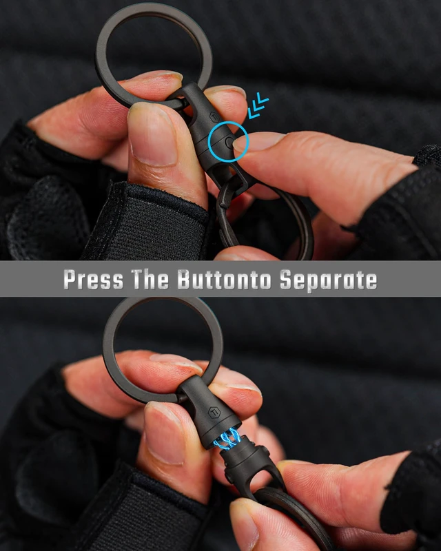 Alt view image 7 of 7 - KA45 Titanium Magnetic Quick Release Keychain | One-Hand Detachable Connector for Car Keys, House Keys, USB Drives and EDC