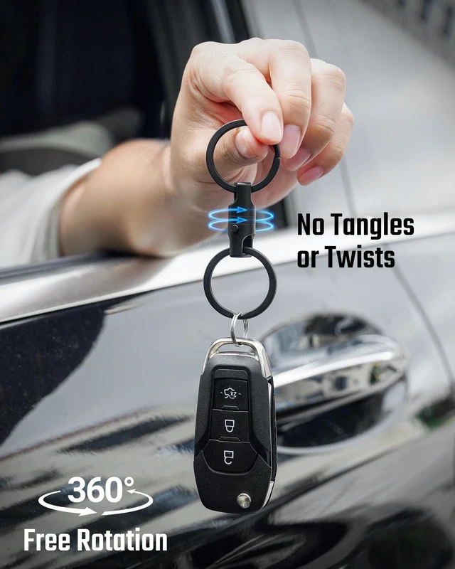 Alt view image 5 of 7 - KA45 Titanium Magnetic Quick Release Keychain | One-Hand Detachable Connector for Car Keys, House Keys, USB Drives and EDC