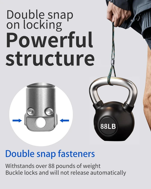 Alt view image 3 of 6 - Magnetic Quick Release Keychain, Heavy Duty Key Holder, Titanium Detachable Chain Rings for Car Keys, 88LB Load Capacity