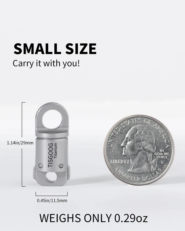 Alt view image 5 of 6 - Magnetic Quick Release Keychain, Heavy Duty Key Holder, Titanium Detachable Chain Rings for Car Keys, 88LB Load Capacity