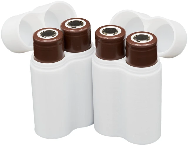 Main image of Slimline 18650 Battery Case, soft durable material - Pack of 2 (Holds 2 Batteries)