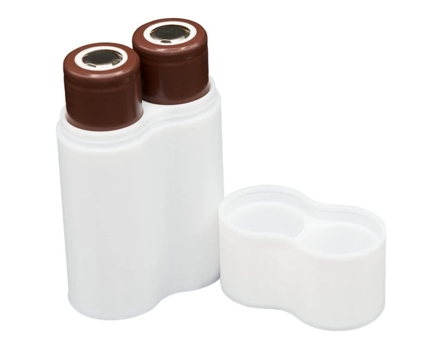 Alt view image 3 of 6 - Slimline 18650 Battery Case, soft durable material - Pack of 2 (Holds 2 Batteries)