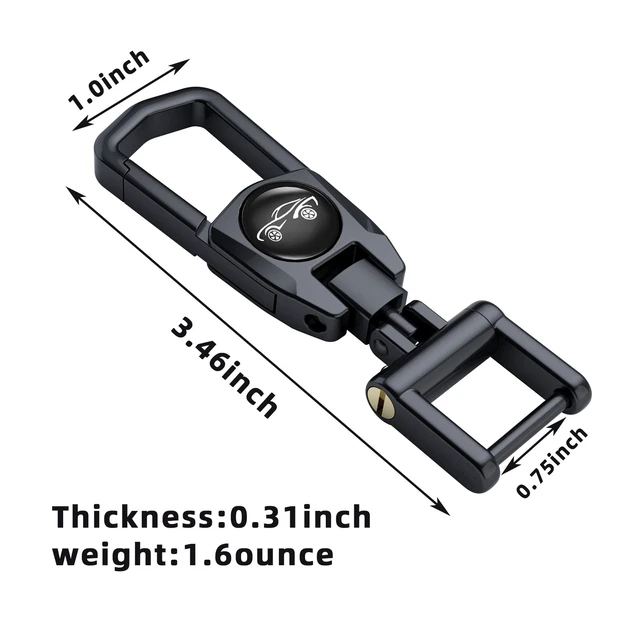 Alt view image 7 of 7 - Metal Car Fob Keychain,Heavy Duty Key Chain with 2 Detachable Key Rings,Key Holder Clip for Keychains Men And Women (Pack of 2(gunmetal+gunmetal))