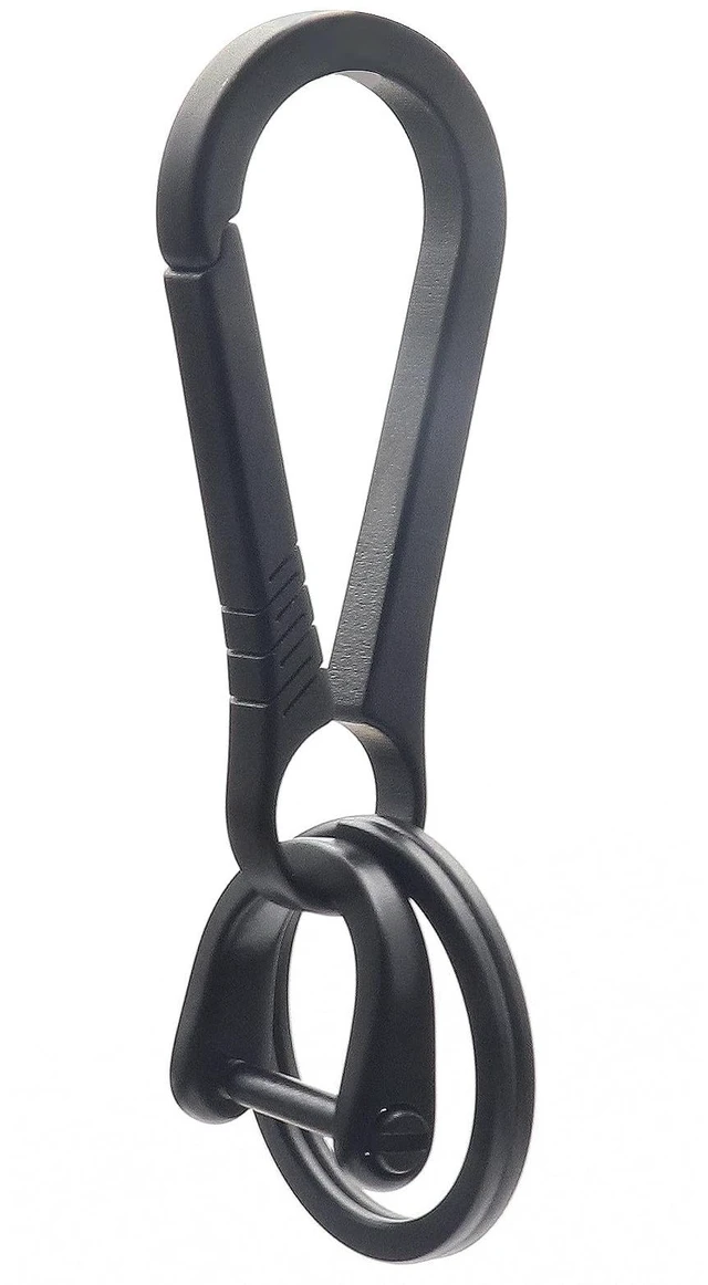 Main image of Titanium Carabiner for Keys Small Light Weight Keychain Key Clip | Quick Release Heavy Duty D Ring Key Chain for Car Key fob, Hypoallergenic Secure Keyring D Ring for Car Keys