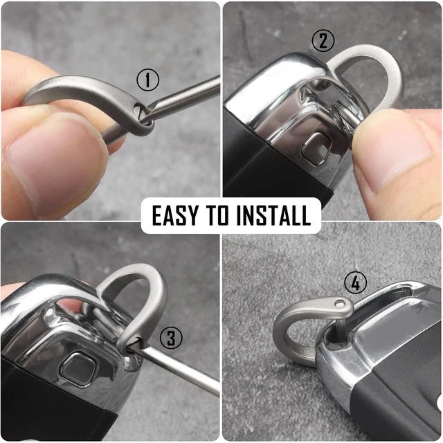 Alt view image 4 of 7 - Titanium Carabiner for Keys Small Light Weight Keychain Key Clip | Quick Release Heavy Duty D Ring Key Chain for Car Key fob, Hypoallergenic Secure Keyring D Ring for Car Keys