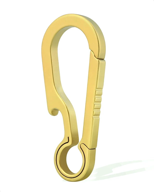 Main image of Titanium Carabiner Keychain Clip for Keys, 2/2.6 Inch Small | Heavy Duty, Key Holder, Quick Release, Ultra Light, Bottle Opener, Hypoallergenic, Valentines Day Gift for Him Men