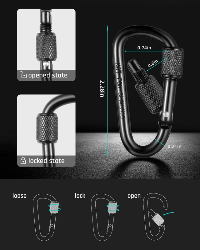 Alt view image 2 of 7 - Magnetic Quick Release Carabiner Keychain,Detachable Key Chain Rings | Key Holder for Car Keys,Pull Apart key Organizer