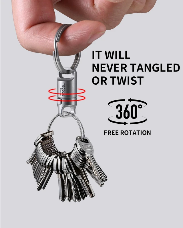 Alt view image 4 of 7 - Strong Magnetic Quick Release KeychainMagnetic key holder | GR5 Titanium, 0.31 oz Ultra-Light, 88 lb Load Capacity, 360°Rotation,Rust-Proof, Double-lock Safety, for Work Home Fishing