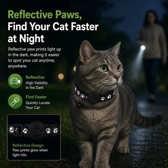 Alt view image 7 of 7 - GPS Collar for Cats (Android Only) Smart tag,Pet Tracker,Waterproof Compatible with Google Find My,No Monthly Fee,Advanced Tracking Solution Smart Collar for Pet Safety Ideal Small Large Cats