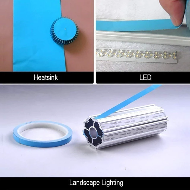 Alt view image 4 of 6 - Thermal Adhesive Tape 30mm by 25M, High Performance Thermally Conductive Tape Apply for Coolers, Heat Sink, LED Strips, Computer CPU, GPU, Easy to Apply & High Durability