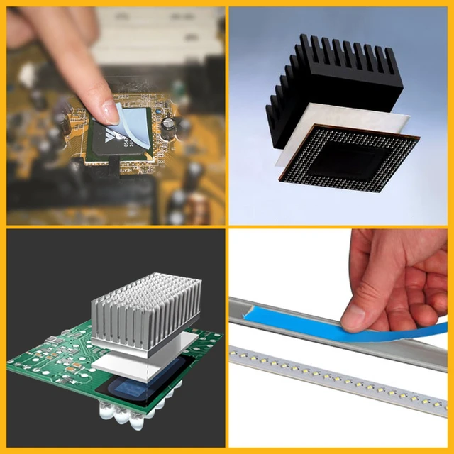 Alt view image 3 of 6 - Thermal Adhesive Tape 30mm by 25M, High Performance Thermally Conductive Tape Apply for Coolers, Heat Sink, LED Strips, Computer CPU, GPU, Easy to Apply & High Durability