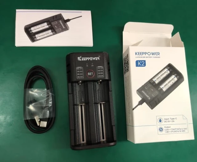 Alt view image 4 of 4 - K2 2-Bay Battery Charger for 26700/26650/26500/21700/18650/18500/18350/17650/17500/16650/16340/14650/14500/14430 & AA/AAA/A/SC/C/F6 Rechargeable Batteries (Battery Not Included)