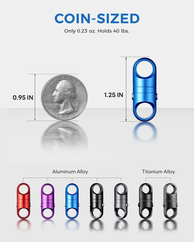 Alt view image 2 of 6 - Strong Magnet Quick Release Keychain Connector (Blue 1 Pack) | Anti-fall,Double-Pin Lock Mechanism,360° Rotatable,One-handed Operation