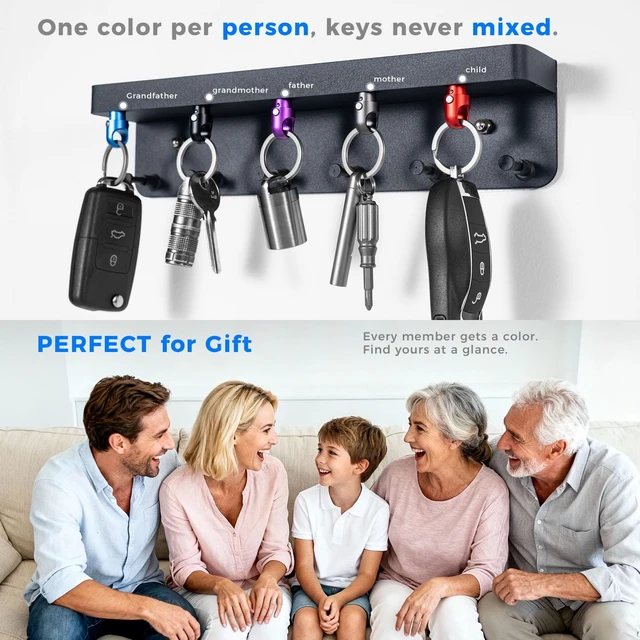 Alt view image 6 of 6 - Strong Magnet Quick Release Keychain Connector (Blue 1 Pack) | Anti-fall,Double-Pin Lock Mechanism,360° Rotatable,One-handed Operation