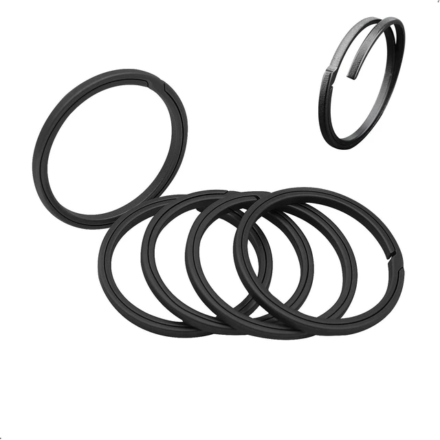 Main image of Titanium Key Rings Heavy Duty Side Push Easy Open Split Keychain Rings | No Nail Damage, Ultra Lightweight Dog Tag Ring, Bulk Keyrings for Car Keys, Hypoallergenic, Never Rusty, EDC Gift for Men