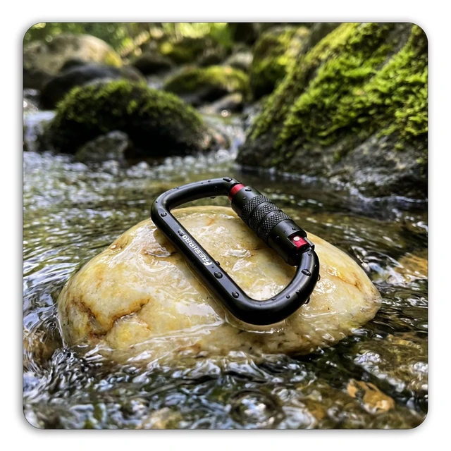 Alt view image 7 of 7 - 3 inch Locking Carabiner Clips-Twist Auto Lock Caribeener, Heavy Duty Keychain Key carabeaner Hooks, 7075 Aerial Aluminum Ultra Light, for Hammock, Hiking, Yoga Swing, Camping, Backpack, Black,3pack