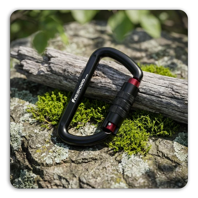 Alt view image 6 of 7 - 3 inch Locking Carabiner Clips-Twist Auto Lock Caribeener, Heavy Duty Keychain Key carabeaner Hooks, 7075 Aerial Aluminum Ultra Light, for Hammock, Hiking, Yoga Swing, Camping, Backpack, Black,3pack