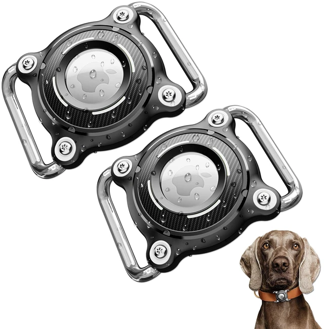 Main image of for Airtag Holder for Dog Collar - IP68 Waterproof Airtag Dog Collar Holder with Removable Metal Clip, Sturdy TPU for Apple Airtag,Fits 0.7-1.3" Width Medium Large Collars