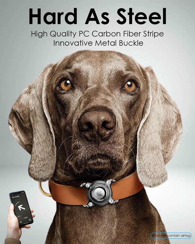 Alt view image 2 of 7 - for Airtag Holder for Dog Collar - IP68 Waterproof Airtag Dog Collar Holder with Removable Metal Clip, Sturdy TPU for Apple Airtag,Fits 0.7-1.3" Width Medium Large Collars