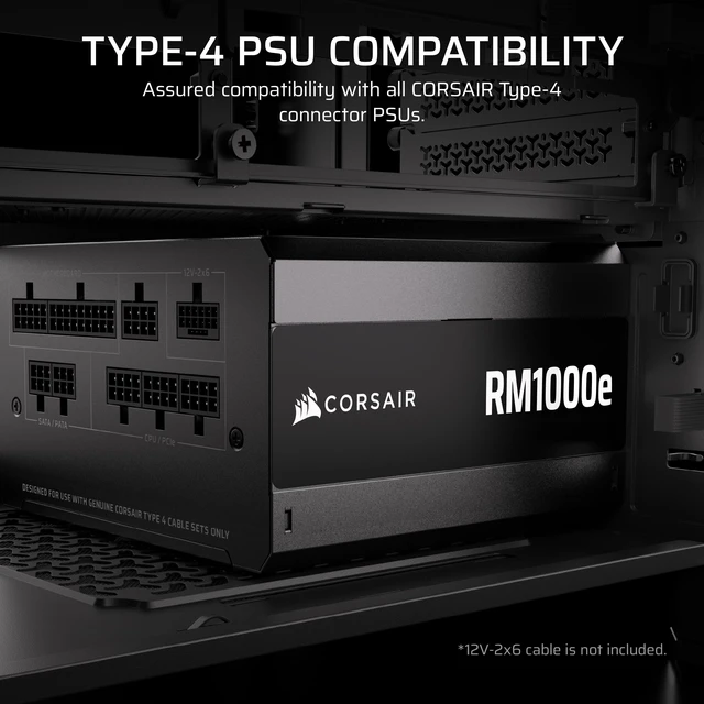 Alt view image 5 of 7 - Elite Premium Type 4 Individually Sleeved 2X 8-Pin to PCIe 12V-2x6 600W PSU Cable Triple-Mesh Paracord Sleeve, Low-Profile Cable Combs, Compatible Type 4 PSUs Black