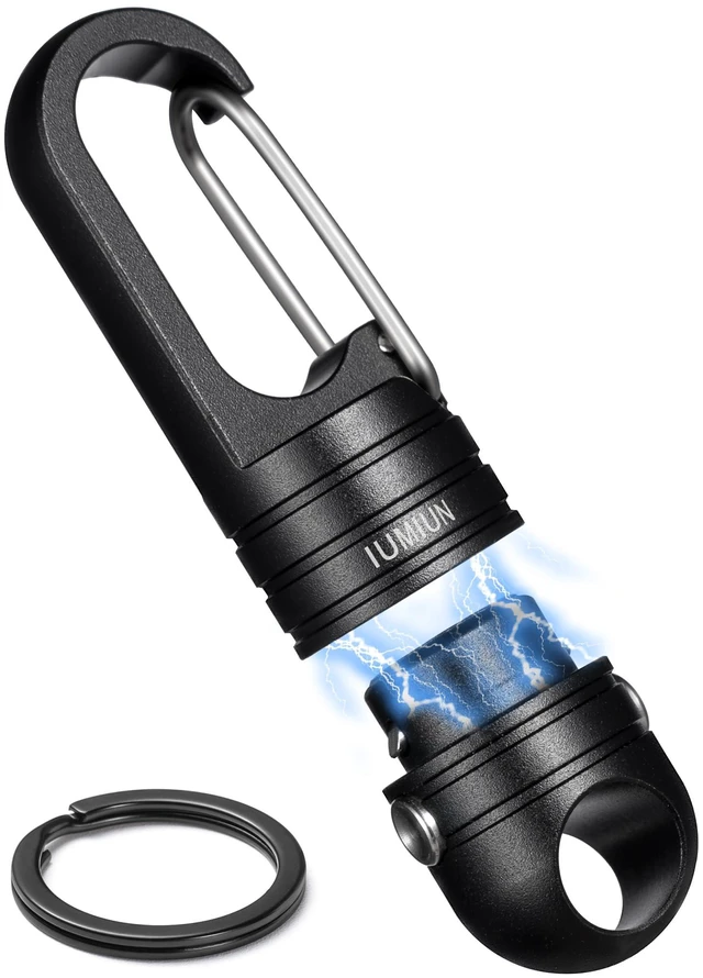 Main image of Magnetic Quick Release Keychain with Spring Clip, Anti Fall 2-Lock | Holds Up To 20lbs, Dual-button Safety Lock, 360° Swivel, Portable Key Clip
