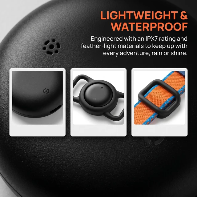 Alt view image 5 of 6 - Dog Tracker with QR Code Smart Pet Tracker for Collar No Monthly Fee Pet Location Tracker with Holder Anti-Lost Device for Pets Compatible with Apple Find My iOS Only Dog Trackers