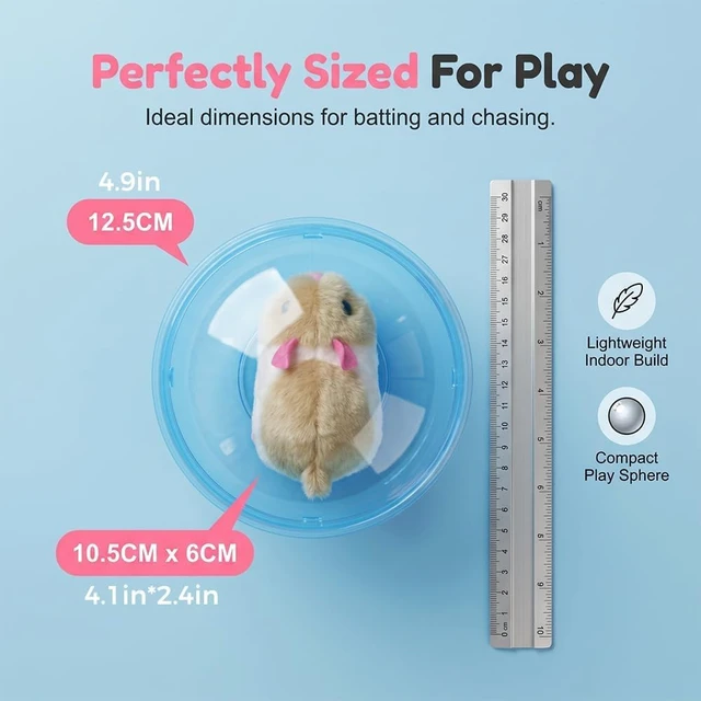 Alt view image 3 of 7 - Self-Rolling Interactive Cat Ball 360° Automatic Moving Pet Toy2026 New Self-Rolling Interactive Cat Ball Realistic Animal Automatic Moving Rolling
